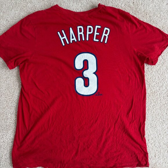 Philadelphia Phillies Bryce Harper Nike T Shirt Men's or Unisex Large - Picture 1 of 3